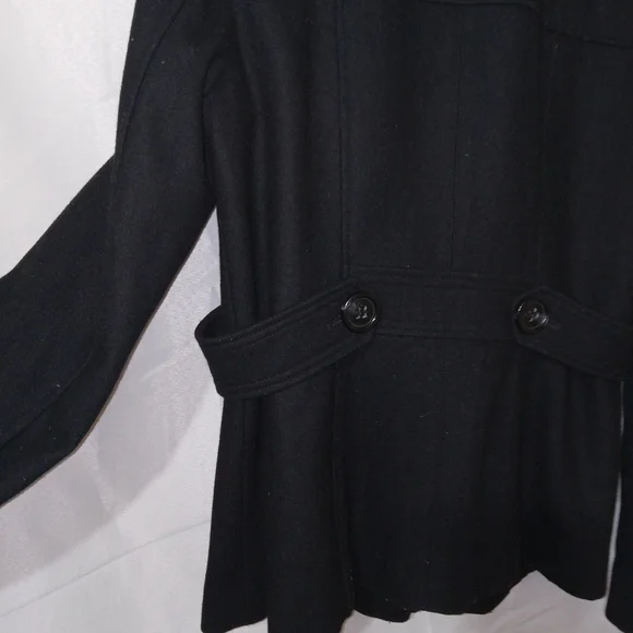 GUESS Jacket Womens Medium Double Breasted Wool Blend Pea Coat Preppy Vintage - Picture 5 of 13